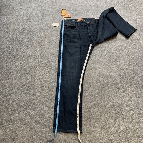 Axel Jeans Mens 38 Blue Stretch Straight Leg Dark Addison 17" Leg Opening - Picture 6 of 13